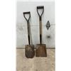 Image 5 : Lot of Four Flat-Blade Transfer Shovels with D-Handle and Long-Handle Styles and More