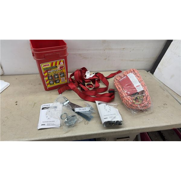 Degil Fall Protection Roofer's Kit with FallPro 50' Vertical Lifeline, Harness, and More