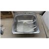 Image 3 : Wessan 20 Gauge 18/8 Chromium/Nickel Stainless Steel Single-Bowl Drop-In Sink with Strainer