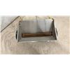 Image 2 : Walk-Behind Manual Drop Spreader with Galvanized Steel Hopper and Yellow Frame