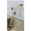 Image 4 : Walk-Behind Manual Drop Spreader with Galvanized Steel Hopper and Yellow Frame