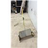 Image 5 : Walk-Behind Manual Drop Spreader with Galvanized Steel Hopper and Yellow Frame