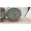 Image 3 : Galvanized Square Wash Tub, Round Wash Tub, and Wooden Bushel Basket