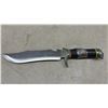 Image 7 : Ornate Fixed-Blade Bowie Knife with Sheath and Calphalon Classic Slicer Knife
