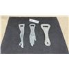 Image 1 : Three Aluminum and Branded Bottle Openers Including Bayco Cast Metal and More