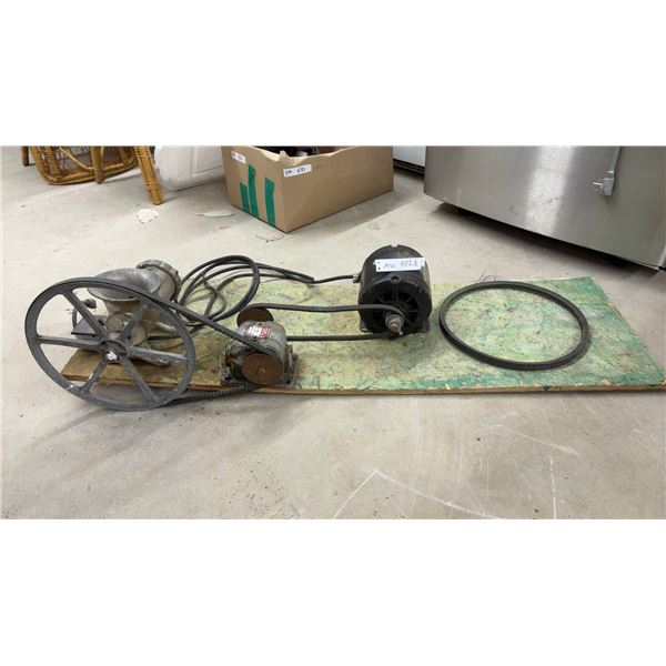 Peerless Belt and Chain-Driven Meat Grinder with Electric Motor and Gearbox