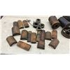 Image 2 : Vintage Industrial Cast Iron Pulleys, Wooden Journal Bearings, Drive Belts, and More
