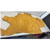 Image 2 : Two Pieces of Golden-Tan Buckskin Leather Deer Hides, Approximately 23 x 43" & 26 x 50"
