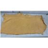 Image 5 : Two Pieces of Golden-Tan Buckskin Leather Deer Hides, Approximately 23 x 43" & 26 x 50"