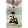 Image 11 : Set of Three Vintage 1950s Artmark Harlequin Masquerade Dancer Figural Lamps, 21 & 17" High & Brass
