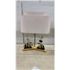 Image 2 : Set of Three Vintage 1950s Artmark Harlequin Masquerade Dancer Figural Lamps, 21 & 17" High & Brass