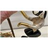 Image 5 : Set of Three Vintage 1950s Artmark Harlequin Masquerade Dancer Figural Lamps, 21 & 17" High & Brass
