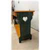 Image 2 : Two-Tone Knotty Pine Console Table with Heart Cutouts and Scalloped Apron, 24 x 14 x 44"