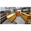 Image 1 : Mid-Century Modern Maple Dresser 33 x 50 x 17" with Mirror 32 x 42" and Matching Tall Chest