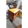Image 7 : Mid-Century Modern Maple Dresser 33 x 50 x 17" with Mirror 32 x 42" and Matching Tall Chest