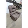 Image 1 : Brown Microfiber Power Lift Recliner Chair with Wired Remote Control