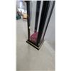 Image 5 : Black and Gold Pedestal Display Case with Glass Panels and Interior Light 43 x 16 x 16"