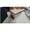 Image 4 : Taupe Wooden Two-Drawer T.B Stand with Two Open Cubbies 22 x 42 x 19"