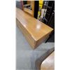 Image 3 : Mid-Century Modern Oak Dresser 26 x 16 x 72" with Mirror 40 x 24" and Nite Stand