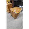 Image 7 : Mid-Century Modern Oak Dresser 26 x 16 x 72" with Mirror 40 x 24" and Nite Stand