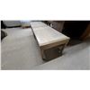 Image 2 : Laminate Console Table with Lower Shelf and Wood-Look Frame 13 x 57 x 17"