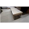 Image 3 : Laminate Console Table with Lower Shelf and Wood-Look Frame 13 x 57 x 17"