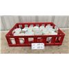 Image 1 : Collection of Vintage Milk Glass Jars Including Pond's, in Red Plastic Crate