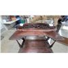 Image 3 : Antique Victorian Carved Mahogany Music Cabinet with Beveled Mirror Back 53 x 14 x 20"