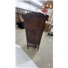 Image 8 : Antique Victorian Carved Mahogany Music Cabinet with Beveled Mirror Back 53 x 14 x 20"