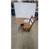 Image 2 : Vintage Wooden Child's School Desk with Integrated Chair and Under-Seat Drawer
