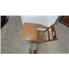 Image 3 : Vintage Wooden Child's School Desk with Integrated Chair and Under-Seat Drawer
