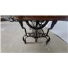 Image 4 : White Treadle Sewing Machine in Ornate Carved Oak Cabinet with Cast Iron Base