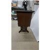 Image 6 : Singer Treadle Sewing Machine in Wooden Cabinet with Cast Iron Stand