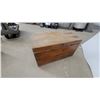 Image 4 : Vintage Wooden Storage Chest with Hinged Lid and Metal Carrying Handle Believe Pine