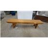 Image 1 : Solid Wood Bench with Trestle-Style End Supports 70 "