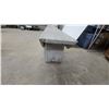 Image 3 : White-Painted Wooden Plank Bench with Triangular End Supports 80 "