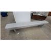 Image 5 : White-Painted Wooden Plank Bench with Triangular End Supports 80 "