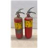 Image 2 : Lot of Three Flag ABC Dry Chemical Fire Extinguishers with Chrome Handles and More