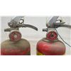 Image 3 : Lot of Three Flag ABC Dry Chemical Fire Extinguishers with Chrome Handles and More