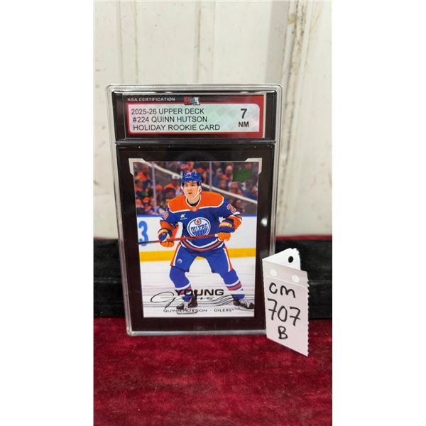 Graded Quinn Hutson Young Guns Holiday Rookie Card