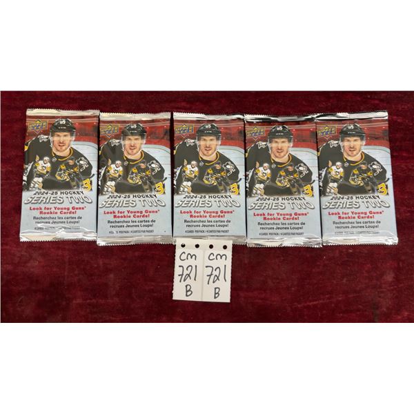 5 Sealed 2024-25 Upper Deck Serries 2 Packs