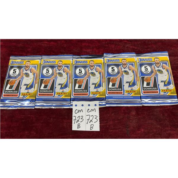 5 Sealed 2024-25 Donruss Basketball Packs