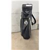 Image 1 : Toronto Maple Leafs Navy Blue Faux Leather Golf Bag with Shoulder Strap