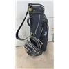 Image 3 : Toronto Maple Leafs Navy Blue Faux Leather Golf Bag with Shoulder Strap