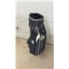 Image 4 : Toronto Maple Leafs Navy Blue Faux Leather Golf Bag with Shoulder Strap