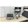 Image 1 : Folding Fishing Chair & Tackle Box with Fishing Lures, Weights, Hooks & More