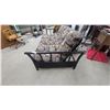 Image 4 : Black Metal Frame Futon with Racing-Themed Checkered Flag and Vintage Car Patterned Mattress