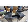 Image 3 : Black Tri-Fold Mirror Vanity Dressing Table with Cabriole Legs and Brass Pulls