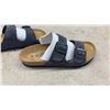 Image 4 : New Naot Brad Men's Two-Strap Slide Sandals in Dark Grey Suede, Size EU 42, Cork Footbed