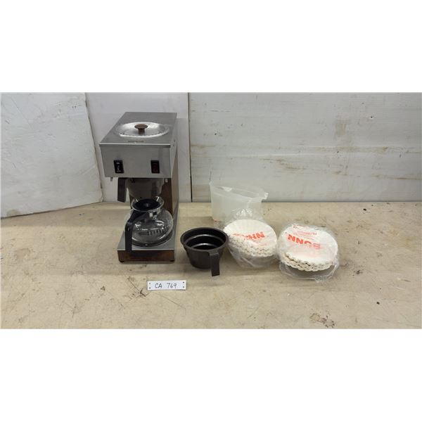 Bunn-O-Matic C-10 Commercial Drip Coffee Maker with Carafe, Filters, and More